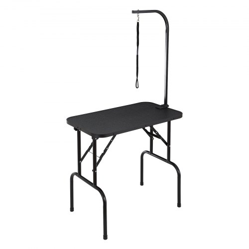 

VEVOR Pet Grooming Table Arm with Clamp, 32''x18'' Dog Grooming Station, Foldable Pets Grooming Stand for Medium and Small Dogs, Free No Sit Haunch Holder with Grooming Loop, Bearing 220lbs