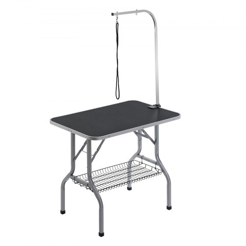 

VEVOR Pet Grooming Table Arm with Clamp, 36''x24'' Dog Grooming Station, Foldable Pets Grooming Stand for Medium and Small Dogs, Free No Sit Haunch Holder with Grooming Loop, Bearing 330lbs