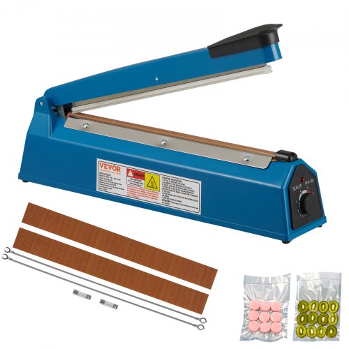 VEVOR Impulse Sealer 12 inch, Manual Heat Seal Machine with Adjustable Heating M