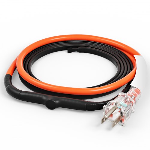 

VEVOR Self-Regulating Pipe Heating Cable 3FT 5W/FT Heat Tape with Thermostat