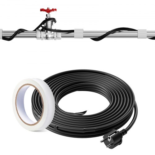 

Self-Regulating Pipe Heating Cable 12FT 5W/FT Heat Tape with Thermostat