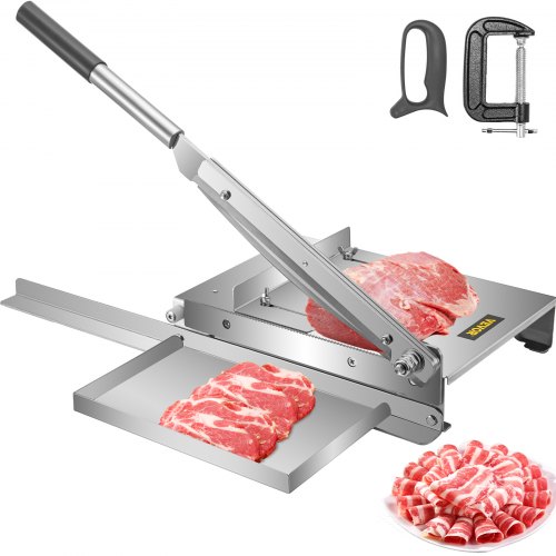VEVOR Manual Frozen Meat Slicer Rib Bone Cutting Machine w/ 10.6" Cutting Length