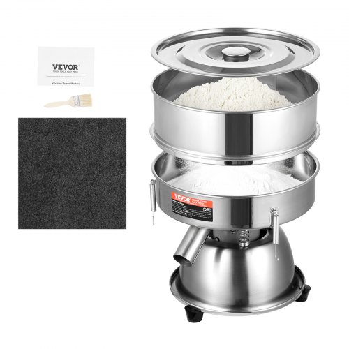 

VEVOR Electric Vibrating Sieve Machine with 10+60 Mesh Automatic Sifter Shaker