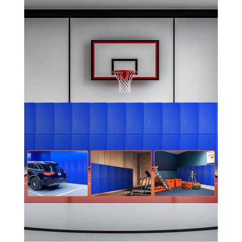 

Gym Wall Padding Durable Waterproof Basketball Mat 2" Thick Foam Court Garage