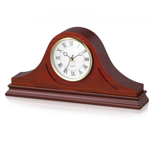 Grandfather Clock Silent Vintage Mantel Clock 6.4 in with Quartz Movement