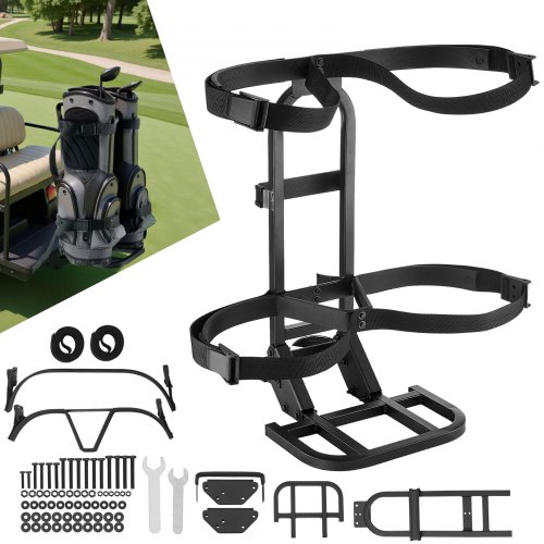 Upgraded Golf Cart Rear Seat Bag Holder 27.1 x 15.6 x 29.7 Inch Carbon Steel