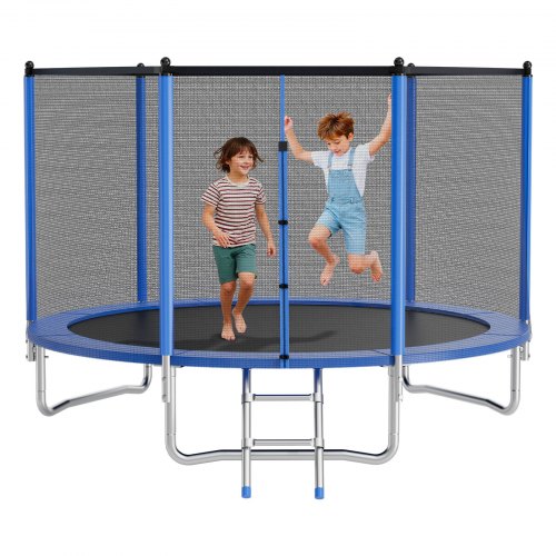

VEVOR Outdoor Trampoline, 10FT Round Recreational Trampoline with Enclosure Net, ASTM Approved, Heavy Duty Trampolines, Max 330 lbs Weight Capacity, Anti-Rust Backyard Trampolines for Kids & Adults