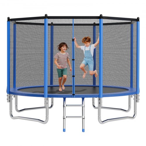 

VEVOR Outdoor Trampoline, 12FT Round Recreational Trampoline with Enclosure Net, ASTM Approved, Heavy Duty Trampolines, Max 400 lbs Weight Capacity, Anti-Rust Backyard Trampolines for Kids & Adults
