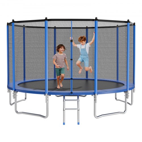 

VEVOR Outdoor Trampoline, 16FT Round Recreational Trampoline with Enclosure Net, ASTM Approved, Heavy Duty Trampolines, Max 475 lbs Weight Capacity, Anti-Rust Backyard Trampolines for Kids & Adults