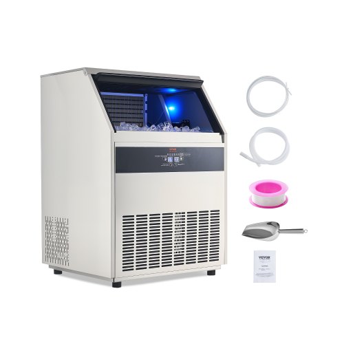 

Commercial Ice Maker Freestanding Cabinet Machine 440lbs/24H 160 Ice Cubes