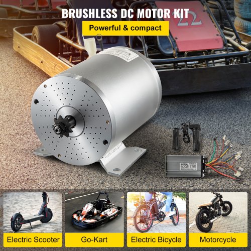 48V 1800W Electric Motor Brushless Controller Throotle Pedal ATV Go Kart Scooter 