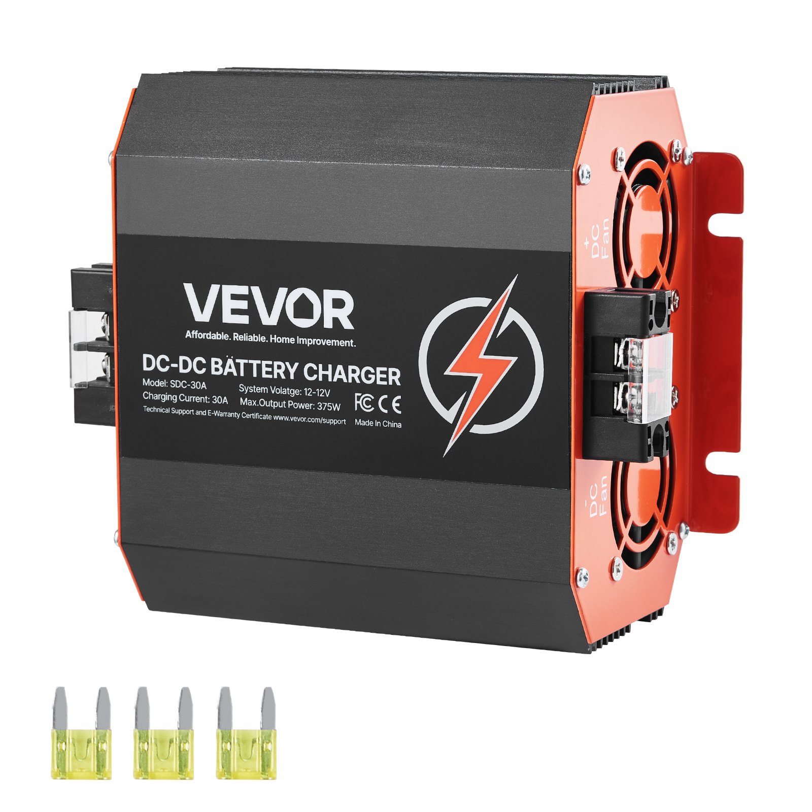 12V 30A alalis-alalisvoolu akulaadija, 375 W