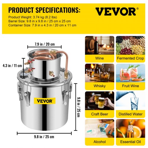 20L-70L Maison Distillateur Alambic Thermomètre 3 pots Still Brandy Whiskey 20L-70L Maison Distillateur Alambic Thermomètre 3 pots Still Brandy Whiskey
