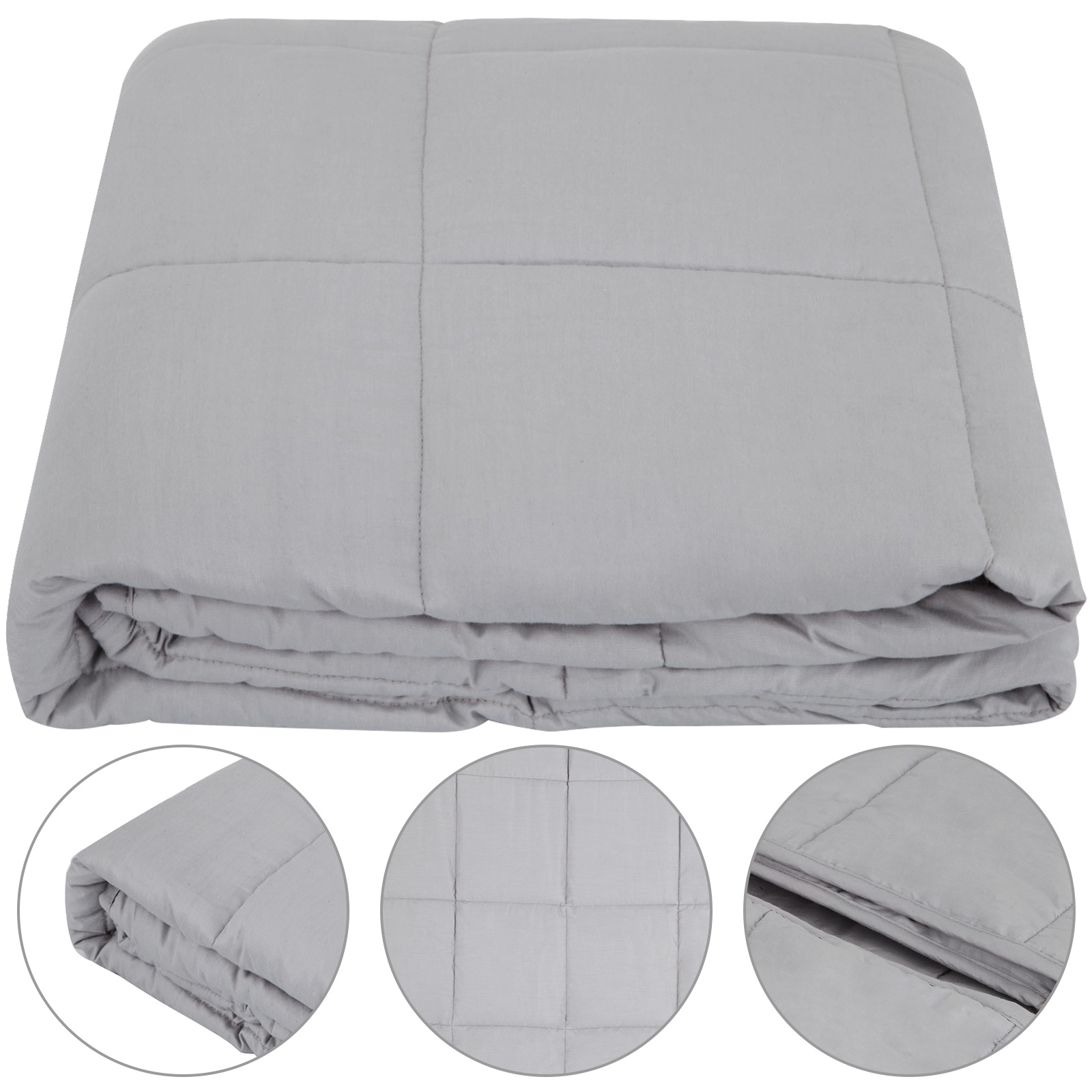 Weighted Blanket 15lbs 48x72" Reduce Stress Promote Deep Sleep For Adults Kids от Vevor Many GEOs