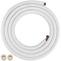 Copper Ductless Split Ac Connection Line Set 1/4" X 1/2" X 25 Feet Insulated