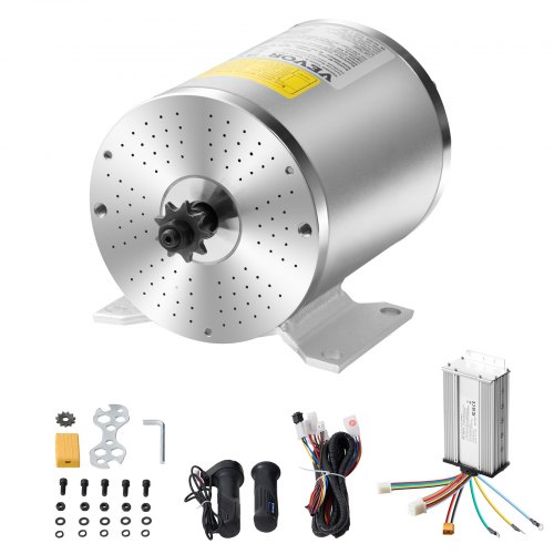 

VEVOR 1800W Electric Brushless DC Motor Kit 48V 4500rpm with Upgraded Controller