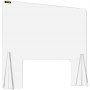 VEVOR Sneeze Guard for Counter Acrylic Shield 76 x 60 cm with Transaction Window