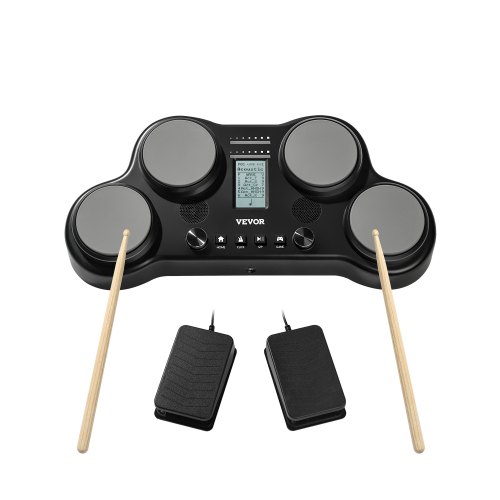 

Electric Drum Set Tablet 4 Pads with 163 Sounds Headphone Jack Stereo Speakers