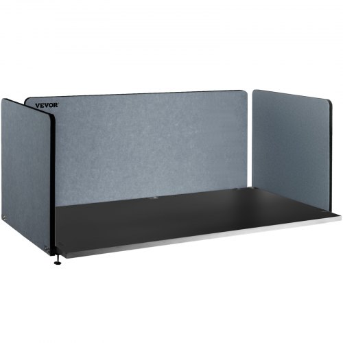 VEVOR Desk Divider 60''X 24''(1) 24''X 24''(2) Desk Privacy 3 Panels Light Gray Flexible Mounted Desk Panels Reduce Noise and Visual Distractions for Office Classroom Studying Room