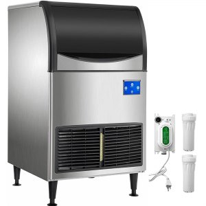 Professional Refrigeration Equipment Watoor Commercial Ice Machine Stainless Steel Industrial Ice Machine ETL Approved 350LBS/24H with 200LBS Bin Full Clear Cube 