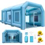 Inflatable Spray Tent Booth Paint 20x13x8.5ft w/Filter System 750W+350W Blowers