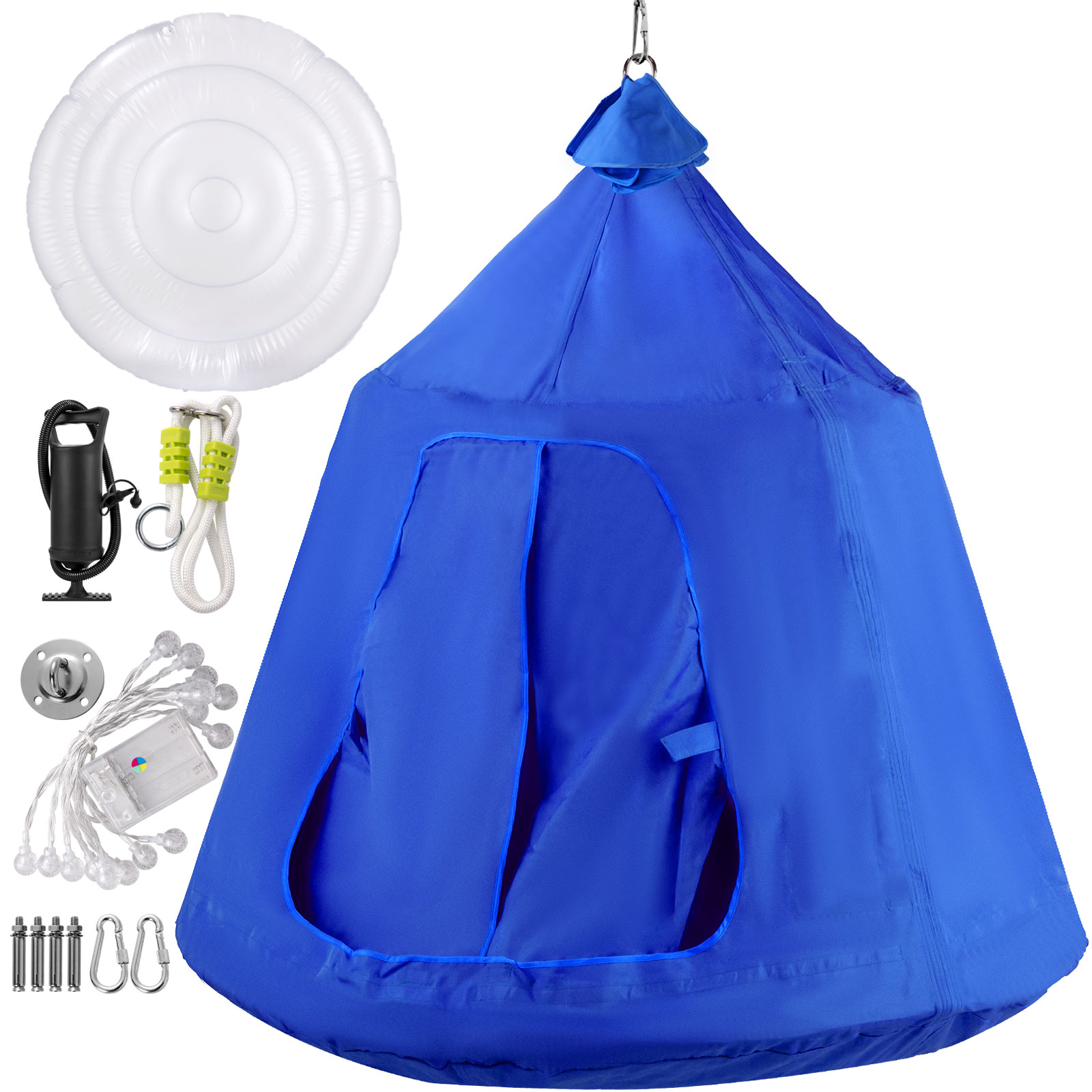 Go! Hangout Hugglepod Hanging Tree Tent With Led Lights, 45dx54 H - Blue от Vevor Many GEOs
