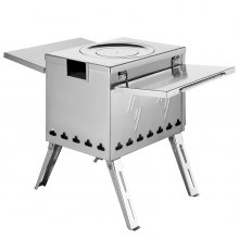 VEVOR Large Tent Wood Stove Stainless Steel Wood Burning Stove For Camp BBQ