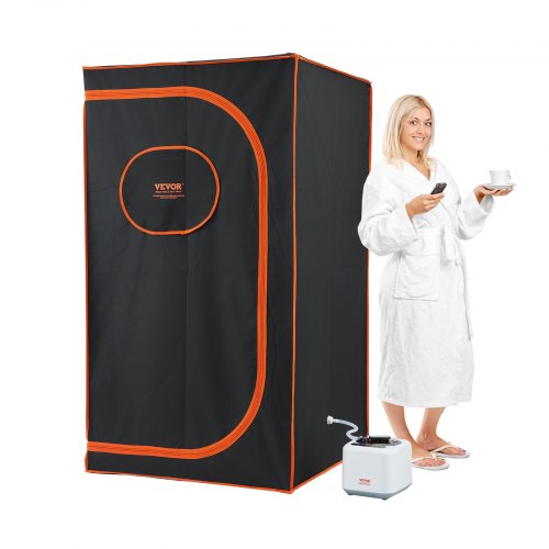 

VEVOR Portable Steam Sauna Tent Full Size, 1000W Personal Sauna Blanket Kit for Home Spa, Detoxify & Soothing Heated Body Therapy, Time & Temperature Remote Control With Floor Mat