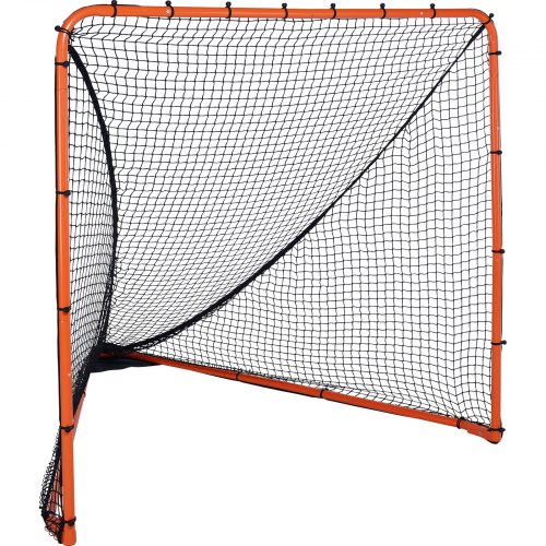 VEVOR Lacrosse Goal, 6' x 6' Lacrosse Net, Folding Portable Backyard Lacrosse Training Equipment, Steel Frame Training Net, Quick & Easy Setup Lacross