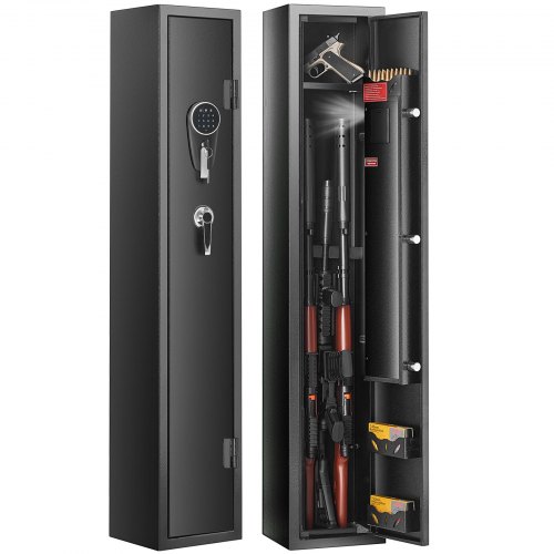 VEVOR 3 Gun Safe, Gun Security Cabinet With Lock & Digital Keypad, Quick Access Gun Storage Cabinet With Removable Shelf, Pistol Rack, Gun Cabinet For