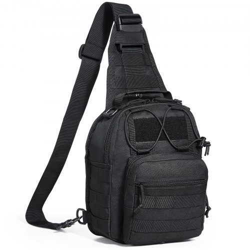 

Tactical Sling Bag 10L Military Rover Shoulder Sling Backpack Black