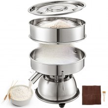 110v Vibrating Sieve Machine Food Powder Particle Sifter Shaker Sieve 40/60 Mesh