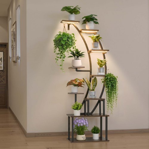 VEVOR Plant Stand Indoor with Grow Lights 63