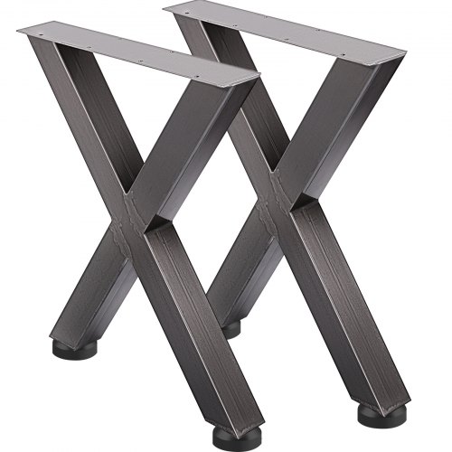 Table Legs 28.3" Inch X Shape Dining Table Desk 2pc Heavy Duty Stainless Metal