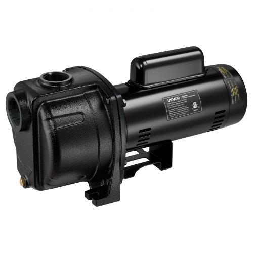 

VEVOR 2 HP Shallow Well Jet Pump, 230 Volt, 5200 GPH Cast Iron Well Jet Pump, with 112 ft Max Head Lift, Check Valve, Thermal Protection, Automatic On/Off, for Garden Irrigation Lawn Sprinkler System