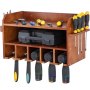 VEVOR Power Tool Organizer Drill Wall Tool Holder 5 Slots Wall Mounted Brown
