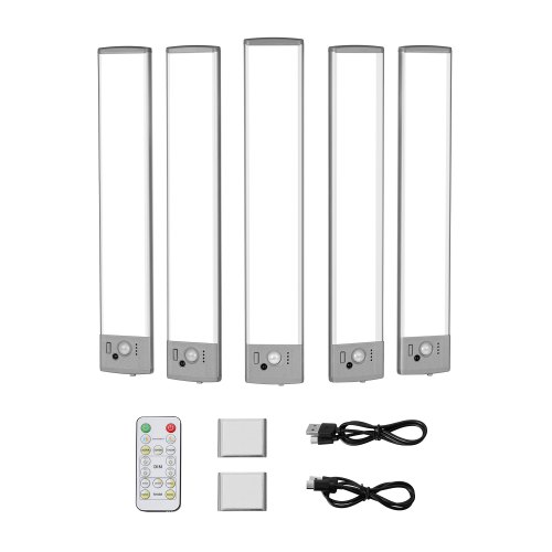 

Under Cabinet Lighting 5 PCS 68 LED Motion Sensor Lights Battery Operated