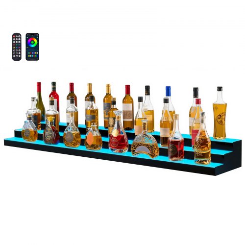 VEVOR LED Lighted Liquor Bottle Display 3-Tier 70 Inches for 52 Bottles ZTXLEDJPZSJY6W7HD001V1