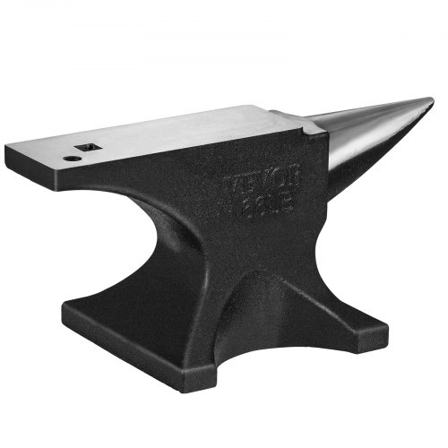 

VEVOR Single Horn Anvil, 66Lbs Cast Steel Anvil, High Hardness Rugged Round Horn Anvil Blacksmith, Large Countertop and Stable Base, with Round and Square Hole, Metalsmith Tool for Bending and Shaping