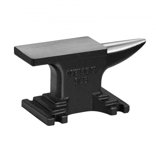 VEVOR Single Horn Anvil, High Hardness Rugged Round Horn Anvil Blacksmith,8.8Lbs Cast Steel Anvil,Compact Design and Stable Base, Forge Tools and Equi