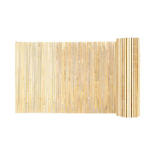 

VEVOR Natural Bamboo Slat Screening Privacy Bamboo Slat Fence 3 ft H x 19.6 ft L