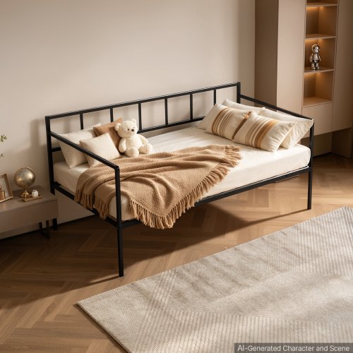 Vevor Twin Daybed Metal Twin Size Day Bed Frame With Under-Bed Storage, For Liv…