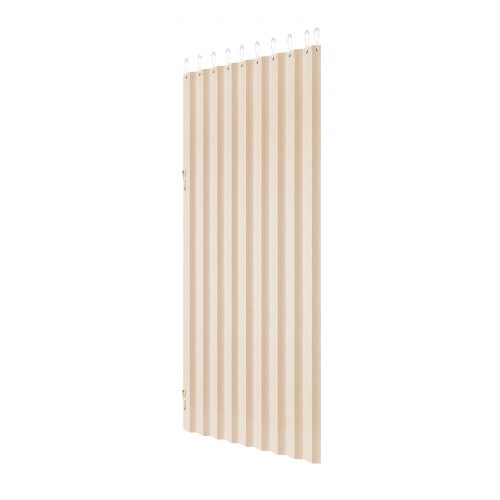 VEVOR Beige Fabric Accordion Door 47x78 Inch Magnetic Folding Room Divider detail photo 15