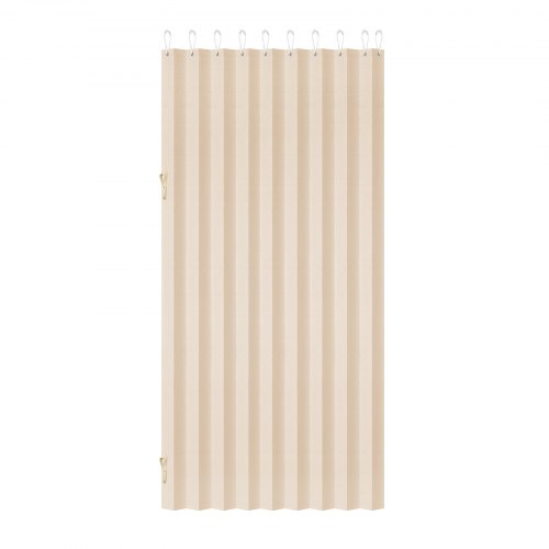 VEVOR Beige Fabric Accordion Door 47x78 Inch Magnetic Folding Room Divider detail photo 12