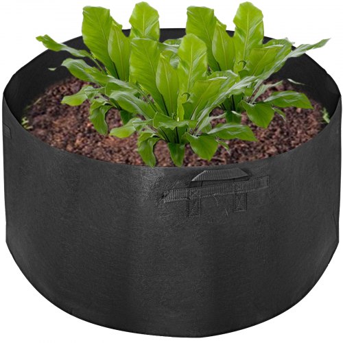 12 Pack 100 Gallon Fabric Plant Grow Bags With Handles Flood Trays Reusable