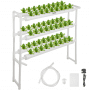Hydroponic Grow Kit 6 Pipes 3 Layers 54 Plant Sites Drain-lever Culture Lettuce