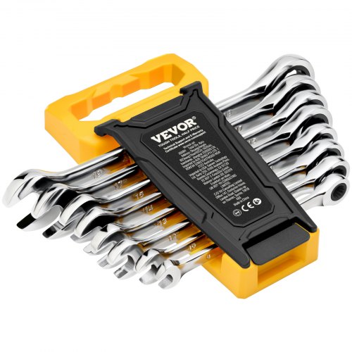 

VEVOR Combination Wrench Set 8-Piece Metric 8 mm to 19 mm with Organizer Rack