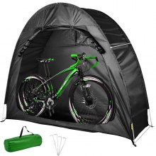 VEVOR Bike Cover Storage Tent, 420D Oxford Portable for 2 Bikes, Outdoor Waterproof Anti-Dust Bicycle Storage Shed, Heavy Duty for Bikes, Lawn Mower, and Garden Tools, w/Carry Bag and Pegs, Black