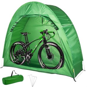 Large Bike Storage Shed Tent,Portable Bike Bicycle Motorcycle Tent Waterproof Garden Storage Cover Heavy Duty Double-Sided Opening Tricycle Motorcycle Storage Tent for Outdoor Camping Hiking Black 