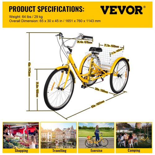 3-Wheel Trike Bicycle Bike Cruise 